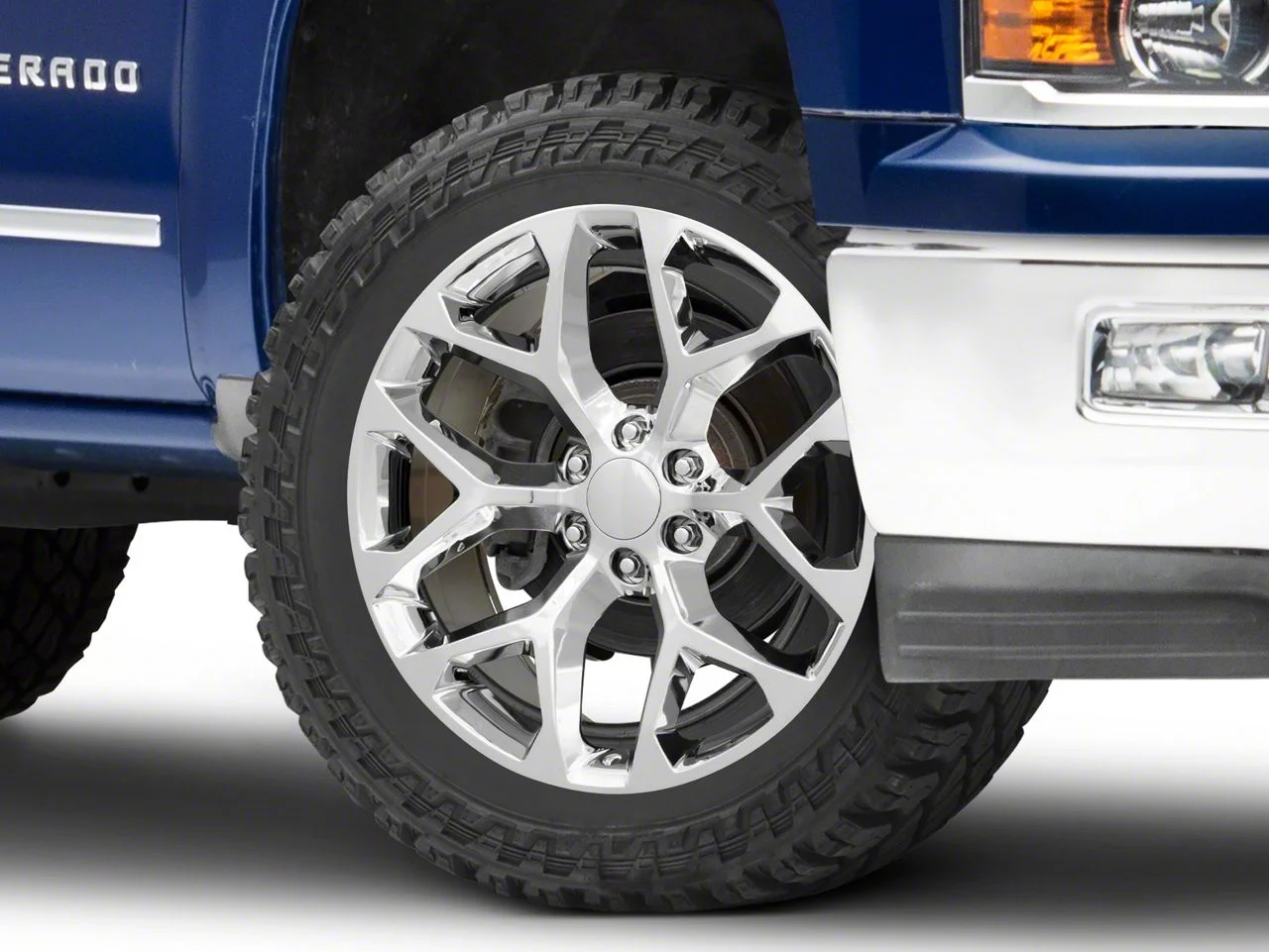 Snowflake Flat Black 6-Lug Wheel; 22x9; 31mm Offset (14-18 Silverado 1500)