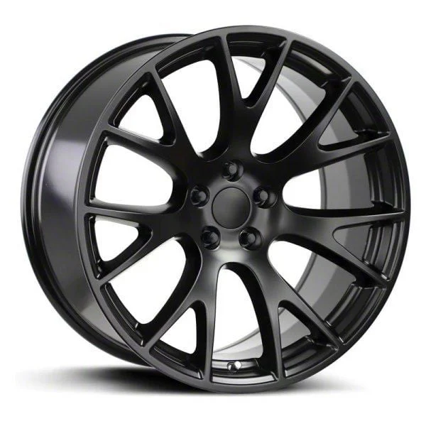 Hellcat Stealth Black Wheel; 20x9.5; 20mm Offset (11-23 RWD Charger, Excluding Widebody)