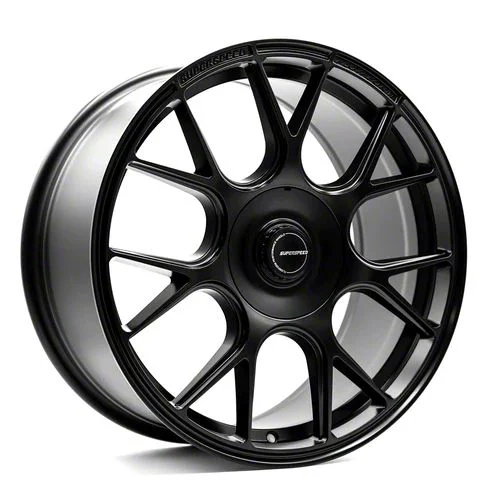 Superspeed Wheels RF01 Progressive Matte Black Wheel; 18x8.5; 45mm Offset (05-09 Mustang)