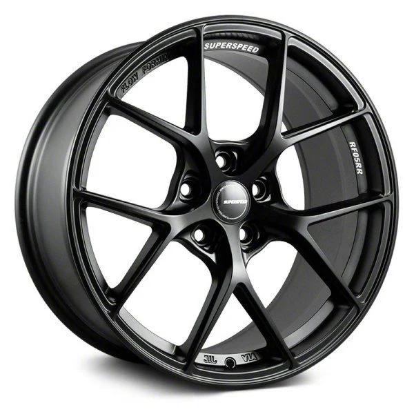 Superspeed Wheels RF05RR Matte Black Wheel; 20x9.5; 35mm Offset (05-09 Mustang)