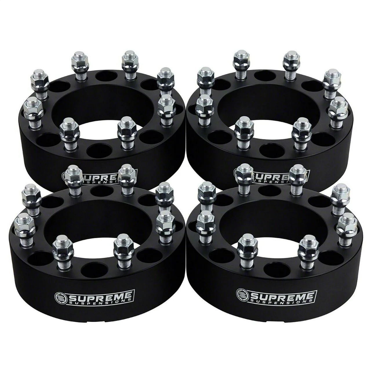 Supreme Suspensions 1.50-Inch Pro Billet Wheel Spacers; Black; Set of Four (05-26 F-250 Super Duty)