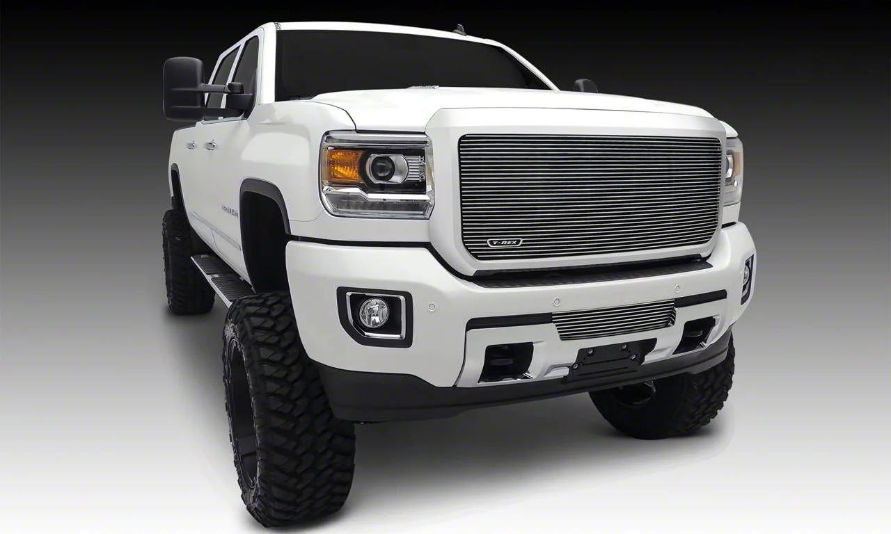 T-REX Grilles Billet Series Lower Bumper Grille Insert; Polished (15-19 Sierra 3500 HD)