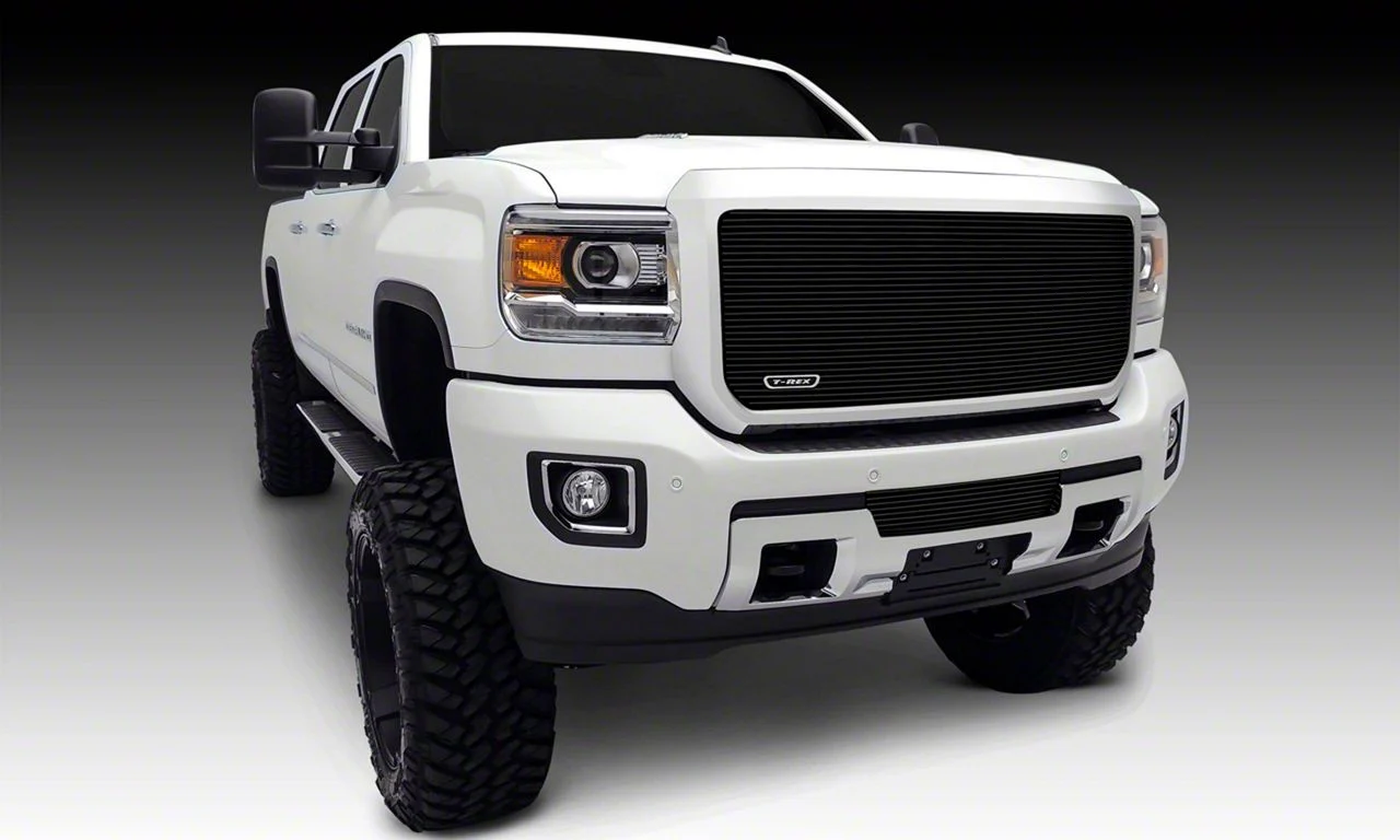 T-REX Grilles Billet Series Upper Grille Insert; Black (15-19 Sierra 3500 HD)
