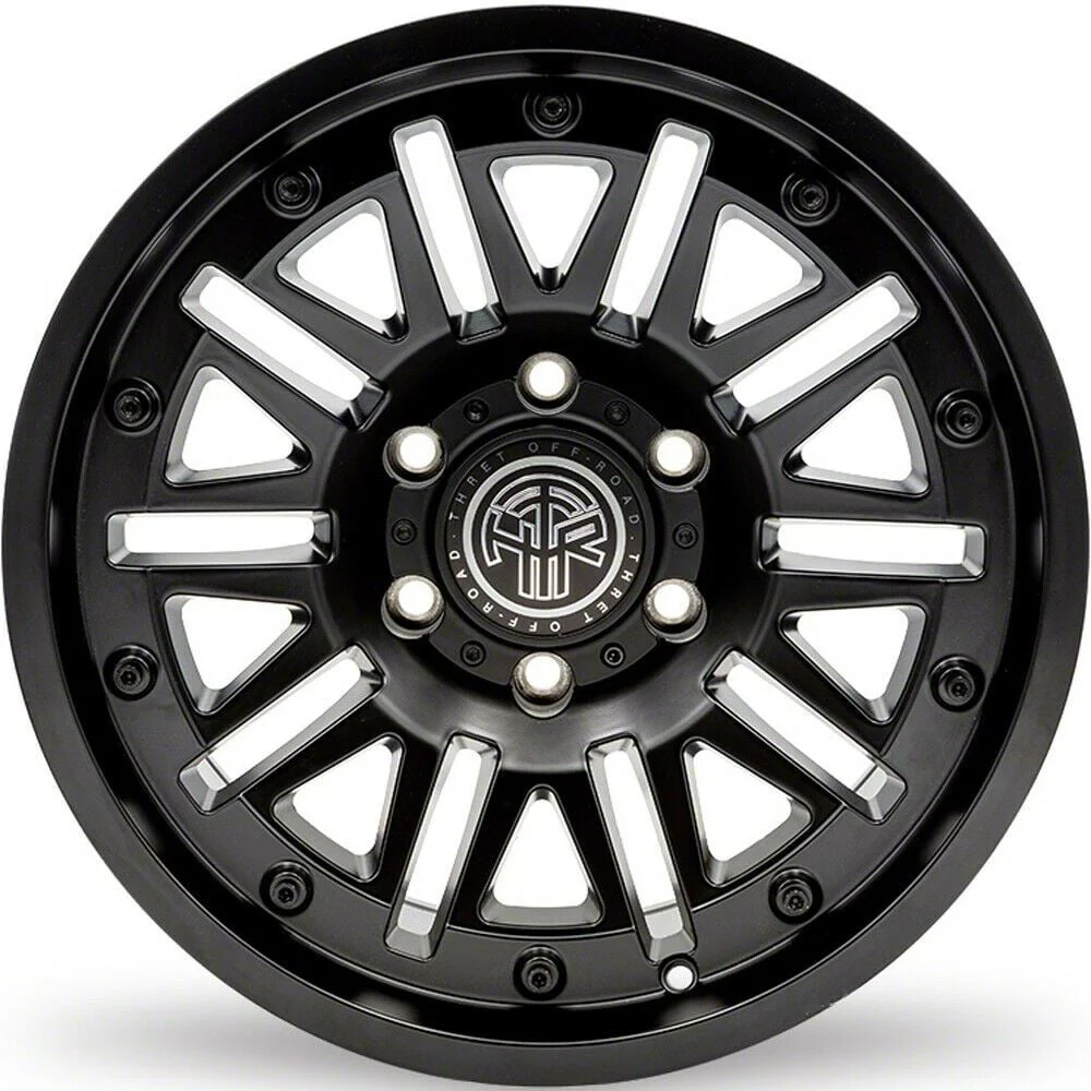 Thret Offroad Storm Satin Black 6-Lug Wheel; 18x9; -12mm Offset (07-13 Sierra 1500)