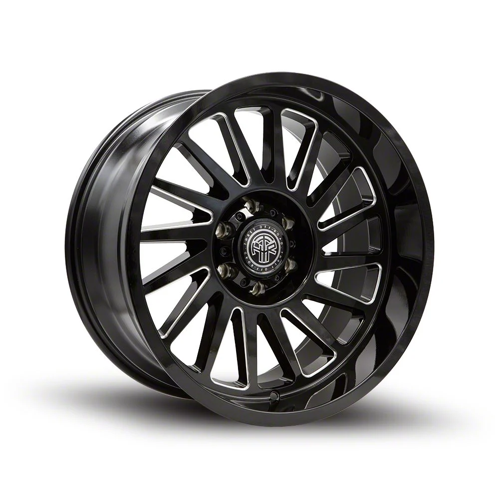 Thret Offroad Omega Gloss Black Milled 6-Lug Wheel; 20x10; -21mm Offset (14-18 Sierra 1500)