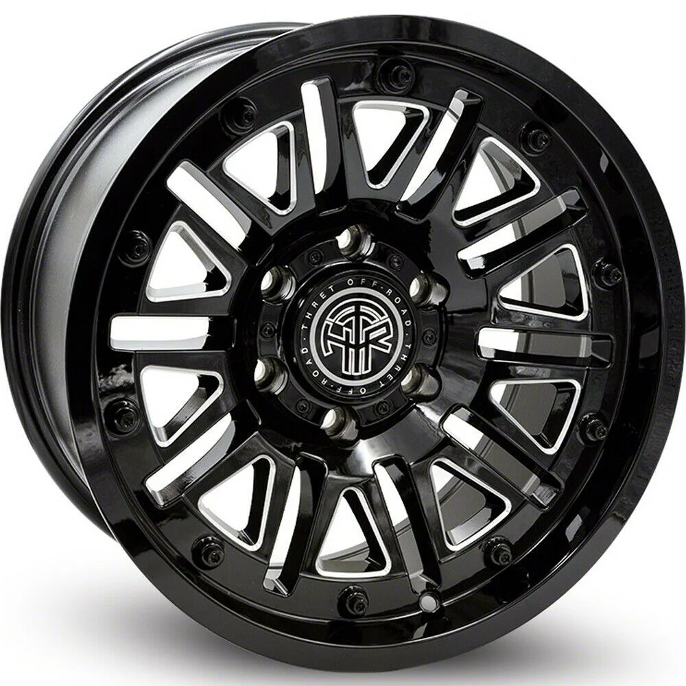 Thret Offroad Storm Gloss Black Milled 6-Lug Wheel; 20x9; 0mm Offset (14-18 Sierra 1500)