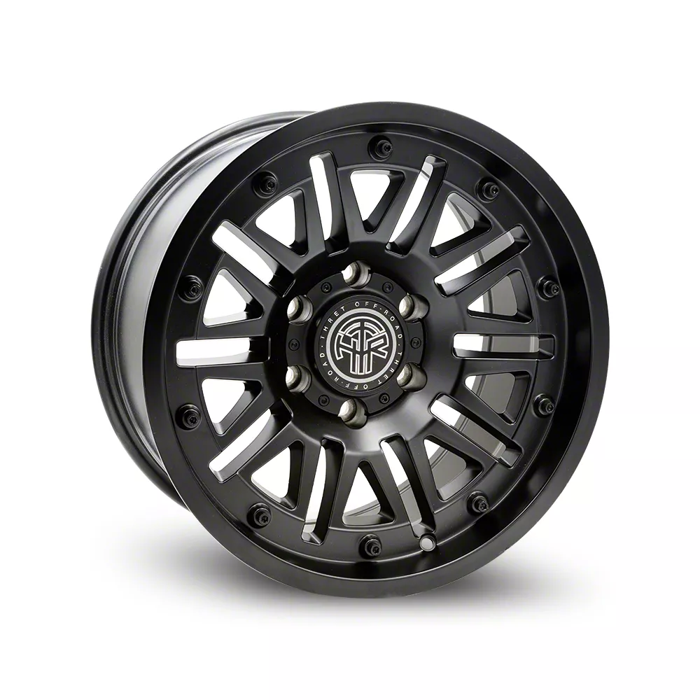 Thret Offroad Storm Satin Black 6-Lug Wheel; 20x9; -12mm Offset (19-26 Sierra 1500)