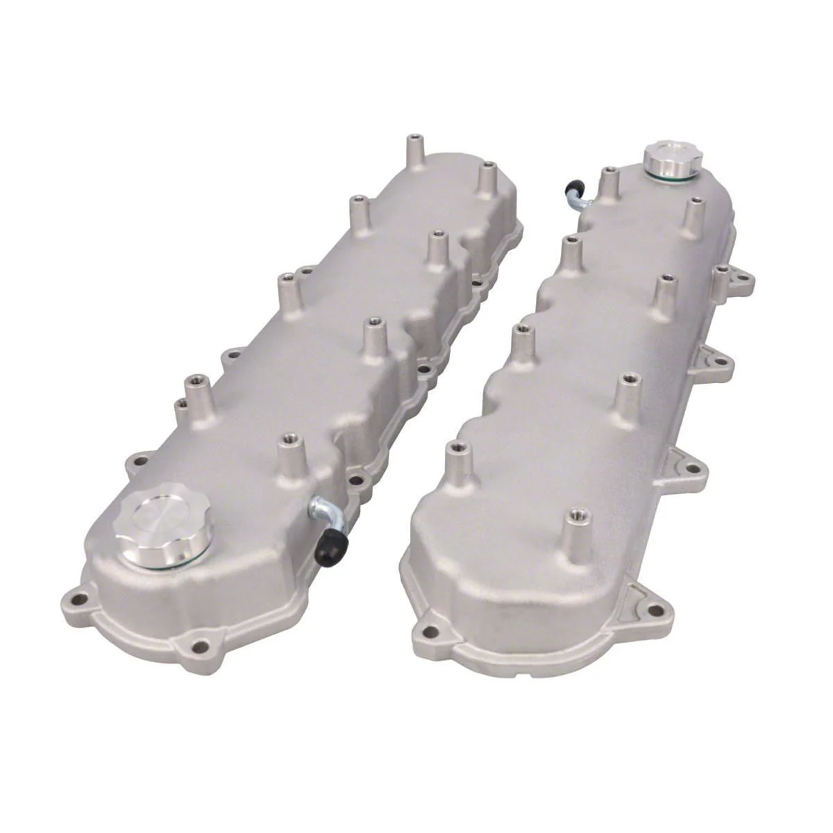 Top Street Performance Cast Aluminum Valve Covers with Coil Mounts; Satin (16-24 V8 Camaro)