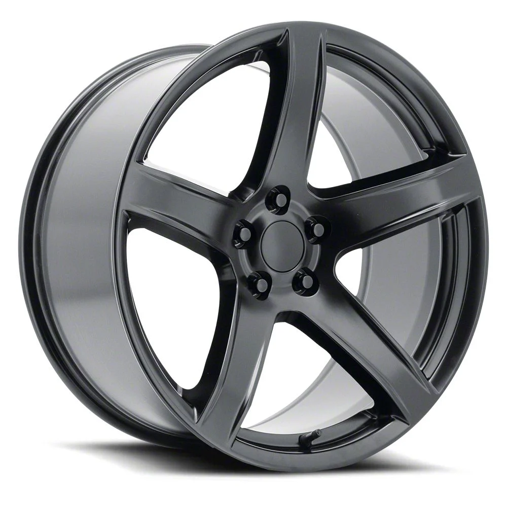 2018 Hellcat Satin Black Wheel; 22x9.5; 18mm Offset (06-10 RWD Charger)
