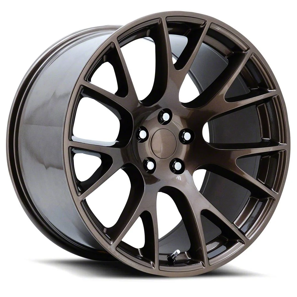 Hellcat Gloss Bronze Wheel; 22x9.5; 18mm Offset (06-10 RWD Charger)