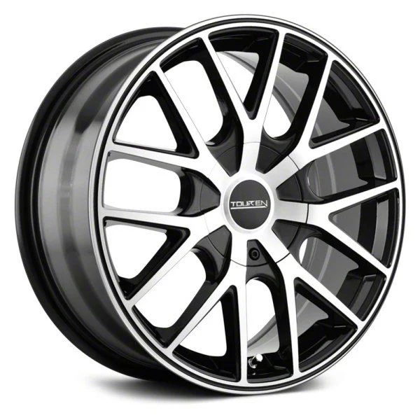 Touren TR60 Gloss Black Machined with Black Ring Wheel; 20x8.5; 40mm Offset (05-09 Mustang GT, V6)