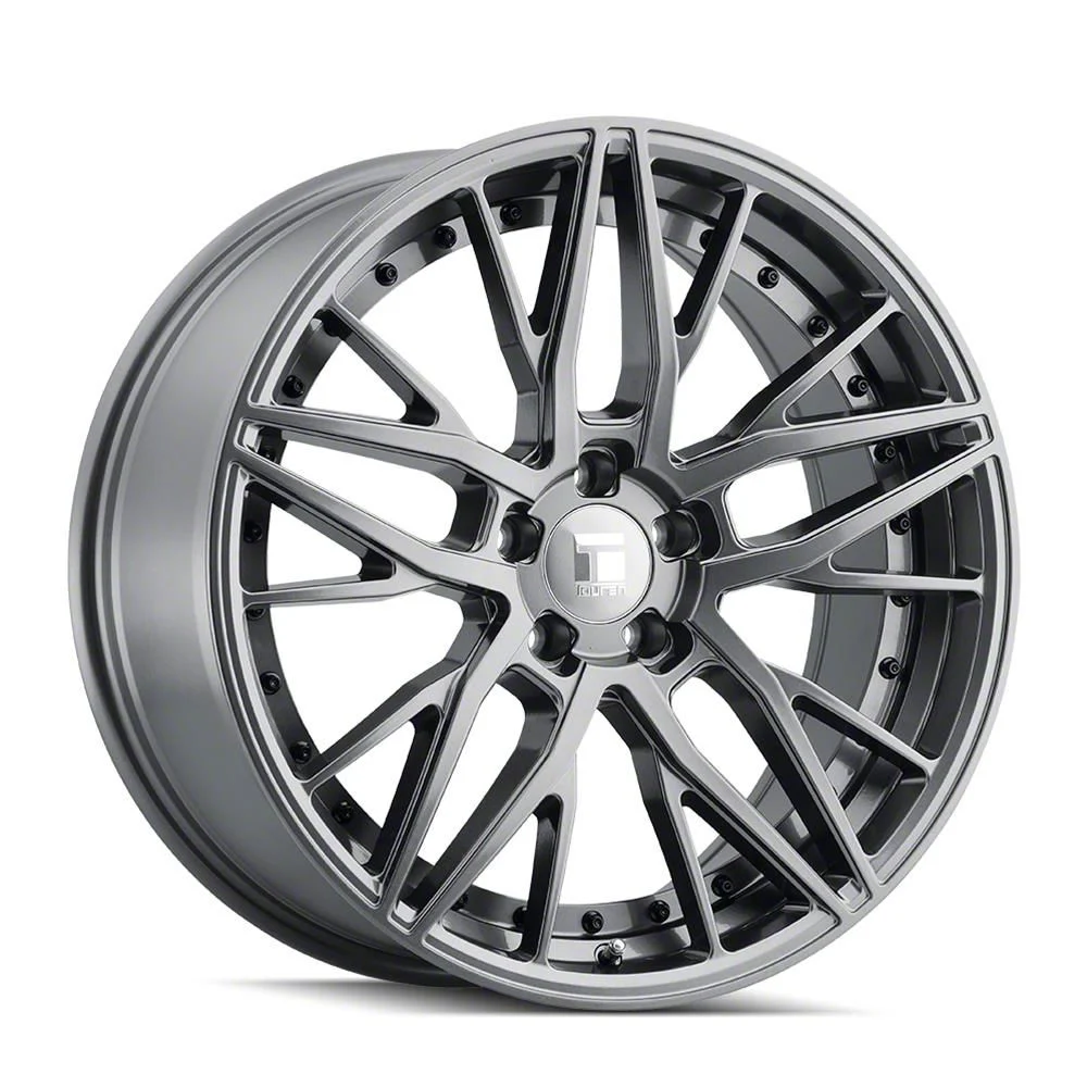 Touren TR92 Gloss Graphite Machined Wheel; 22x9; 32mm Offset (05-09 Mustang)