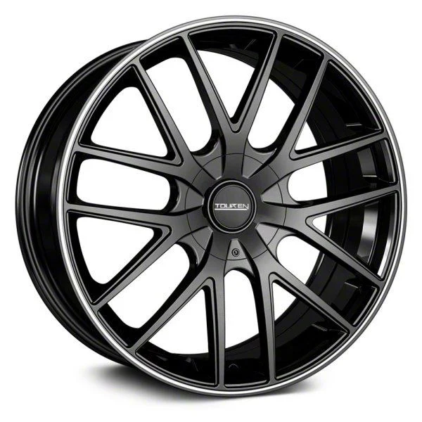 Touren TR60 Matte Black with Machined Ring Wheel; 20x8.5; 20mm Offset (10-14 Mustang)