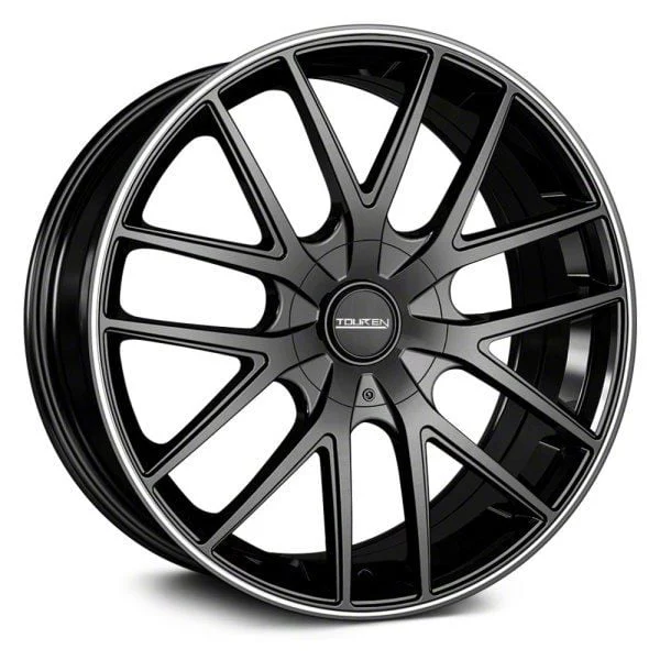 Touren TR60 Matte Black with Machined Ring Wheel; 20x8.5; 40mm Offset (10-14 Mustang GT w/o Performance Pack, V6)