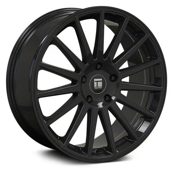 Touren TR92 Gloss Black Wheel; Rear Only; 22x10.5; 32mm Offset (24-26 Mustang)