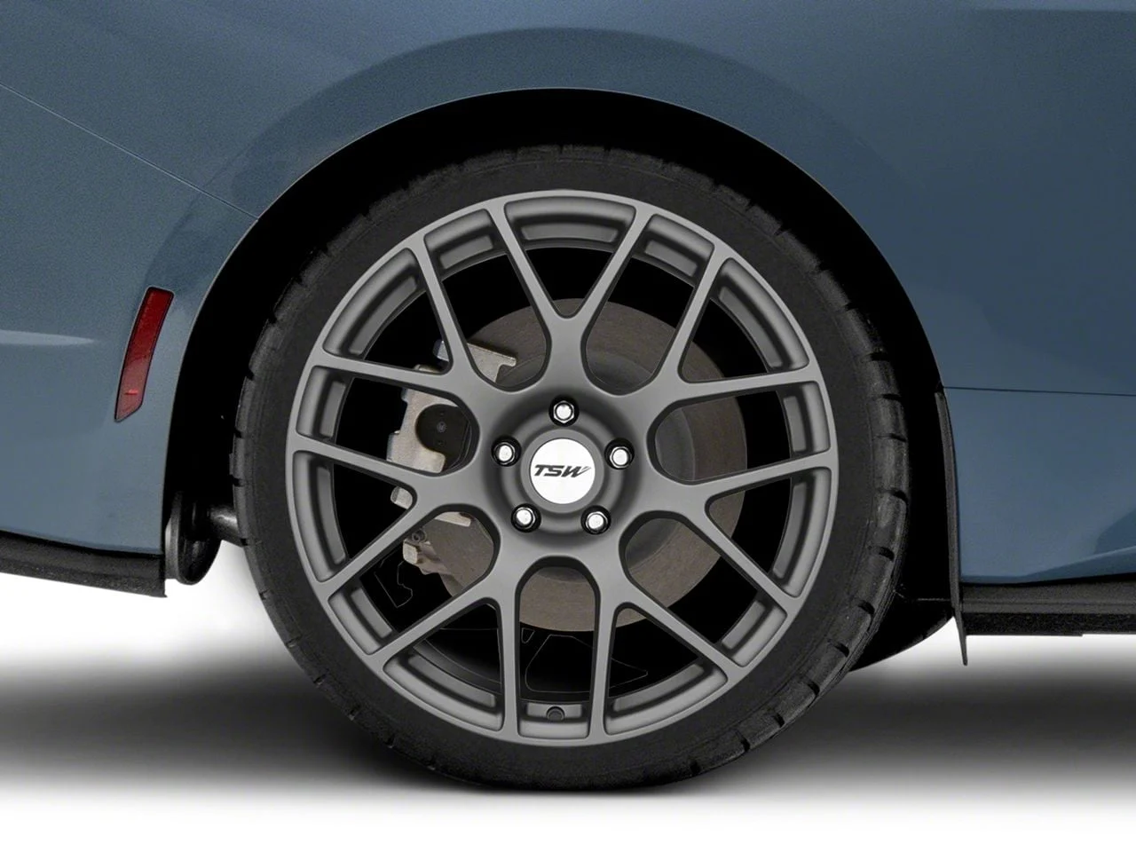 TSW Nurburgring Matte Gunmetal Wheel; Rear Only; 20x10.5; 25mm Offset (24-26 Mustang)