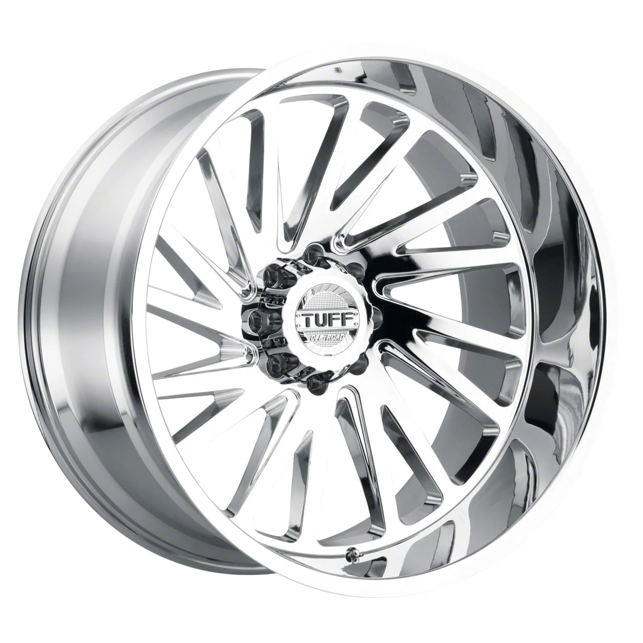 Tuff A.T. T2A True Left Directional Chrome 8-Lug Wheel; 20x12; -45mm Offset (15-19 Sierra 2500 HD)