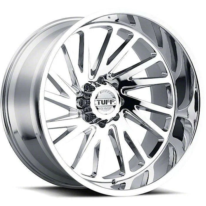 Tuff A.T. T2A True Right Directional Chrome 8-Lug Wheel; 20x12; -45mm Offset (20-26 Sierra 2500 HD)