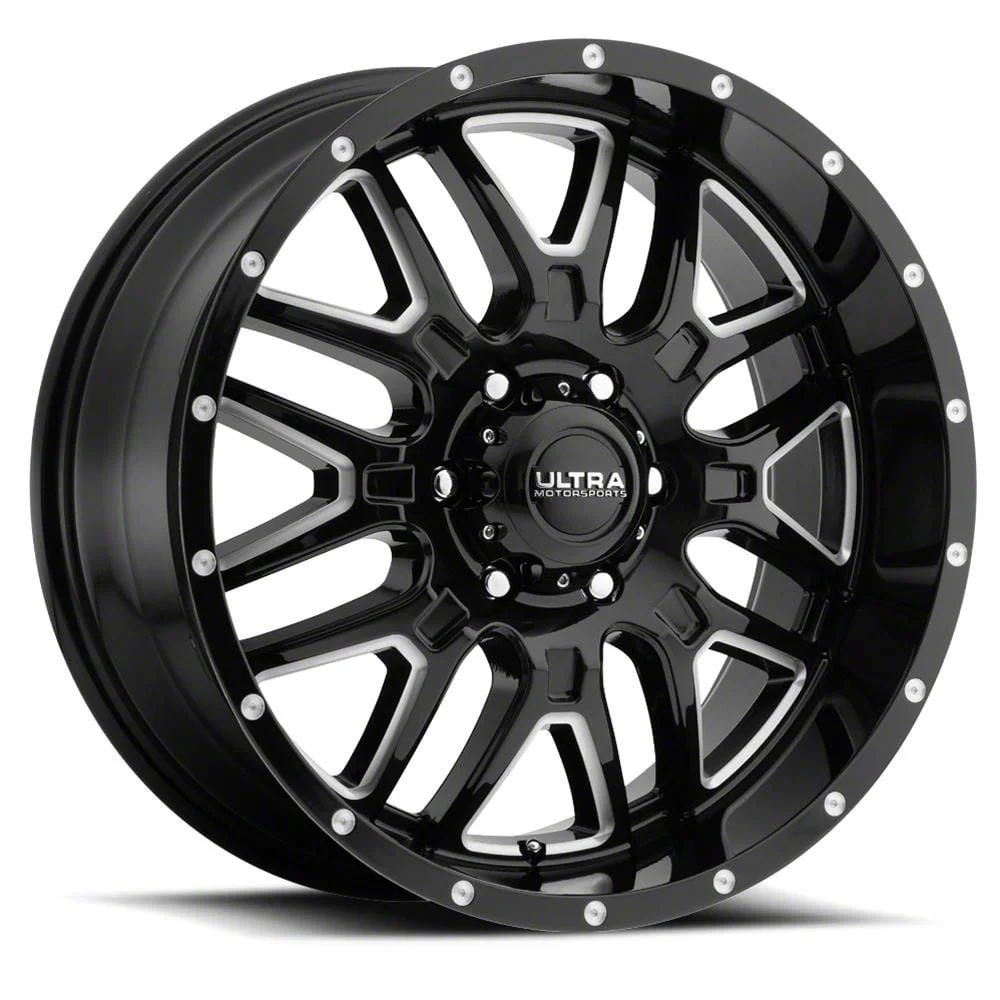 Ultra Wheels Hunter Gloss Black Milled 6-Lug Wheel; 20x10; -25mm Offset (19-26 Sierra 1500)
