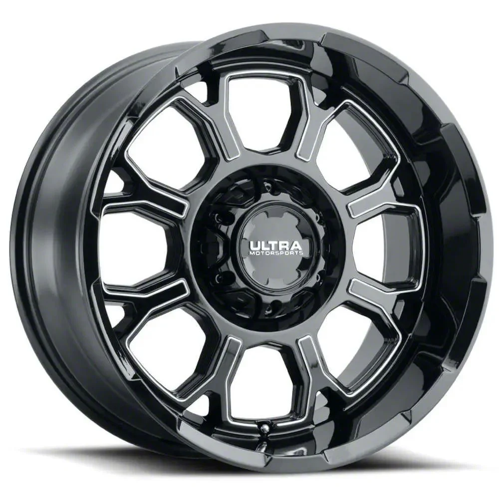 Ultra Wheels Commander Gloss Black Milled 6-Lug Wheel; 18x9; 1mm Offset (19-23 Ranger)