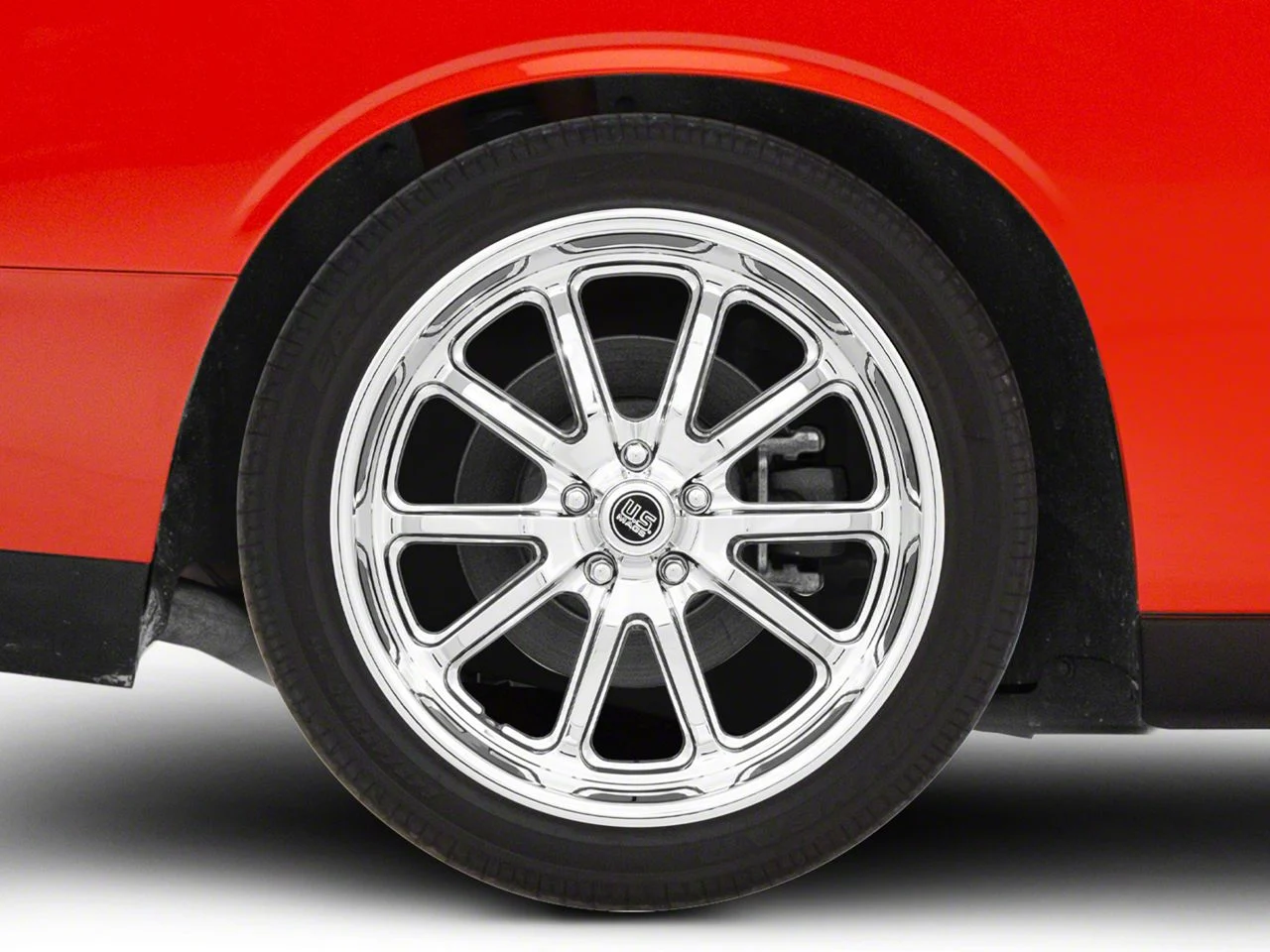 US Mag Rambler Chrome Wheel; Rear Only; 20x10.5; 20mm Offset (08-23 RWD Challenger, Excluding Widebody)