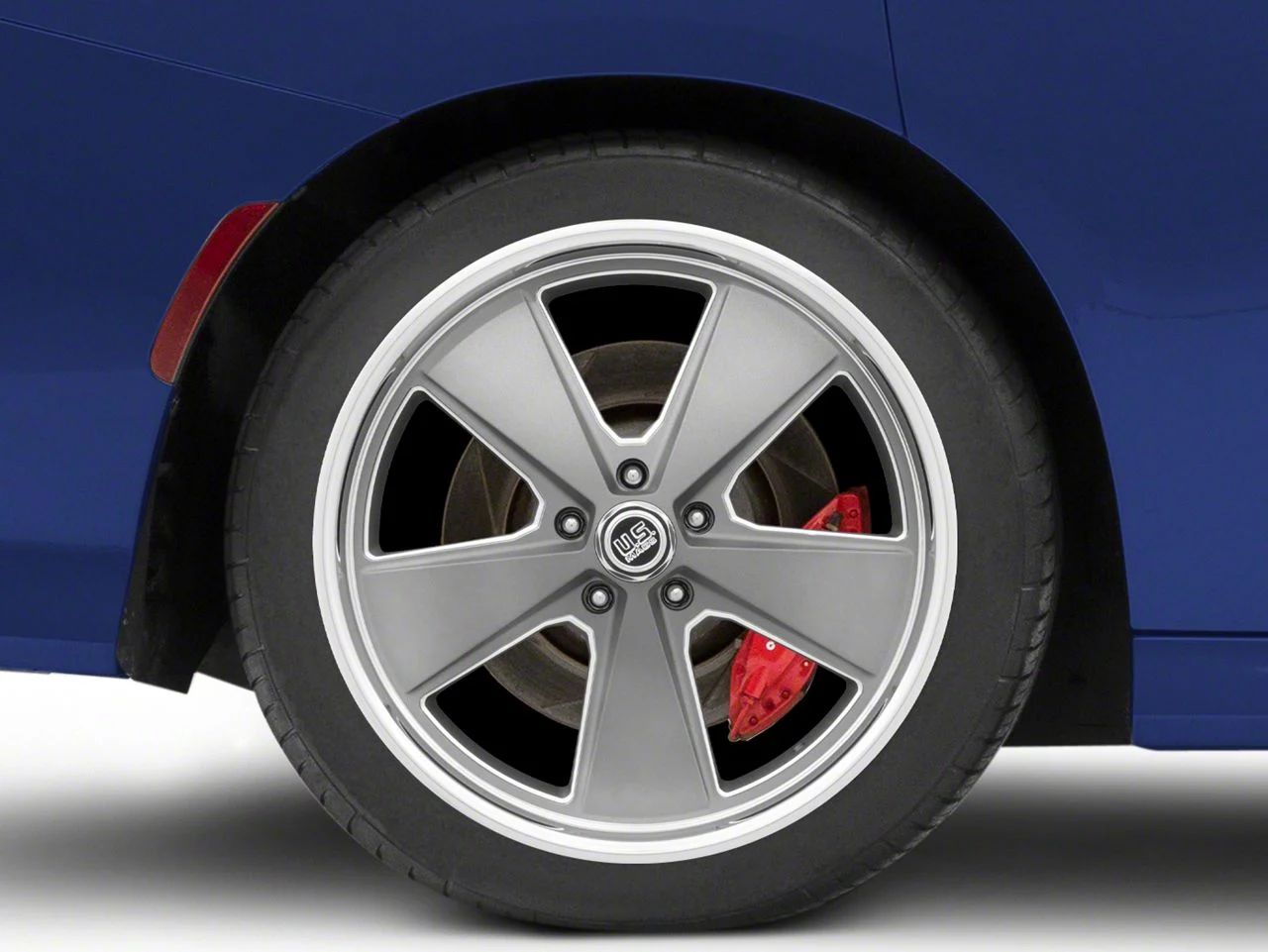 US Mag Roadster Matte Gunmetal Machined Wheel; Rear Only; 20x10.5; 20mm Offset (11-23 RWD Charger, Excluding Widebody)