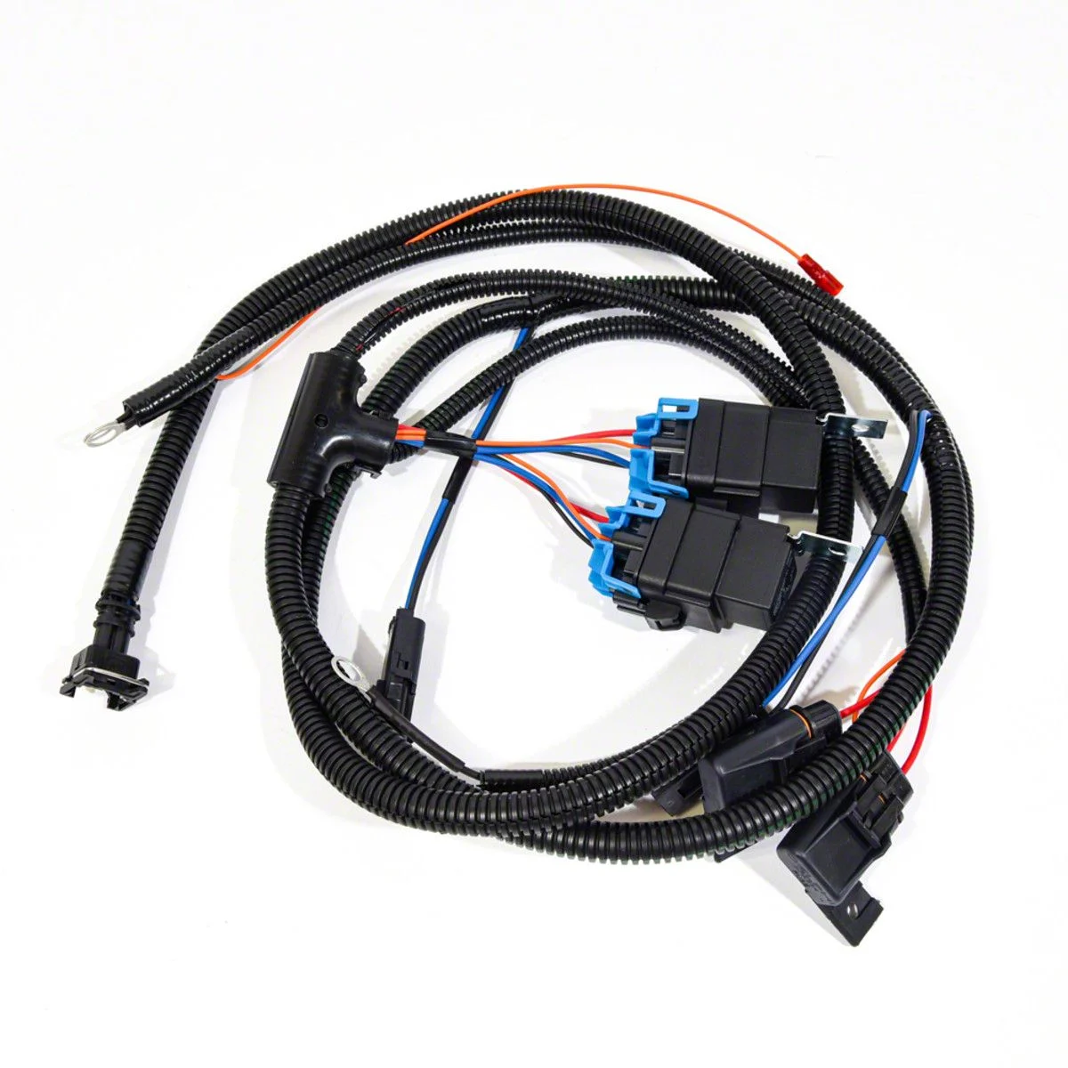 VMP Performance Heat Exchanger Fans and Pump Harness; Dual Relay (15-23 Mustang GT)