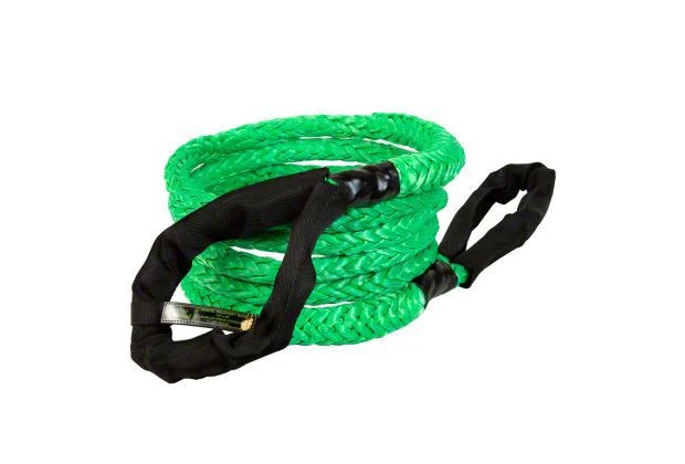 VooDoo Offroad 2.0 Santeria Series 7/8-Inch x 20-Foot Kinetic Recovery Rope with Rope Bag; Green