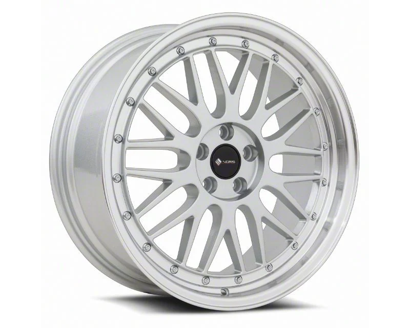 Vors VR8 Silver with Machine Lip Wheel; 19x8.5; 35mm Offset (08-23 RWD Challenger, Excluding Widebody)