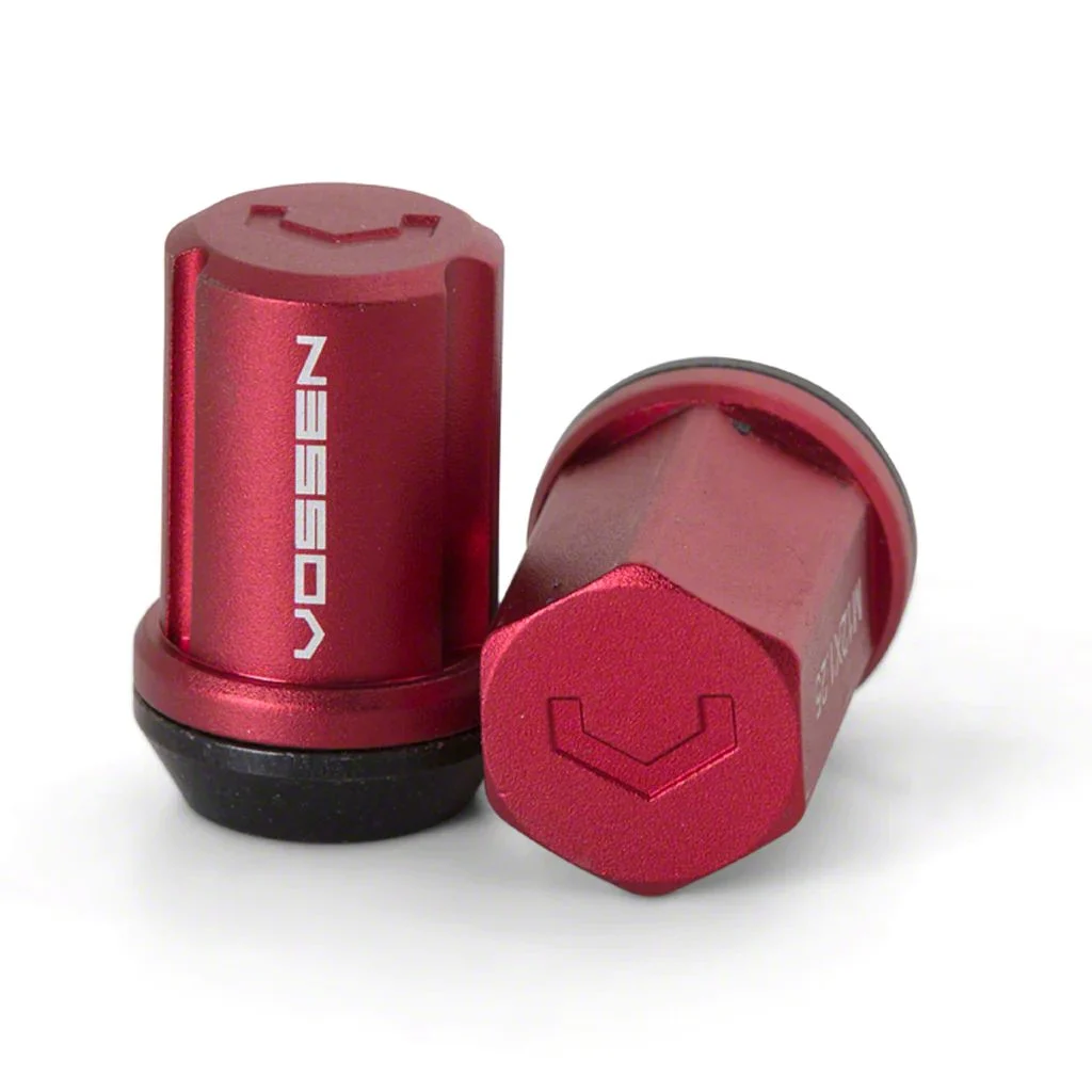 Vossen Red Lug Nuts; M14 x 1.5; Set of 20 (21-26 Mustang Mach-E)