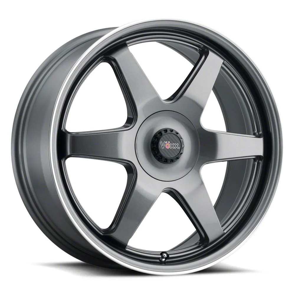 Voxx Riva Gunmetal Machined Wheel; 20x8.5; 20mm Offset (11-23 RWD Charger, Excluding Widebody)