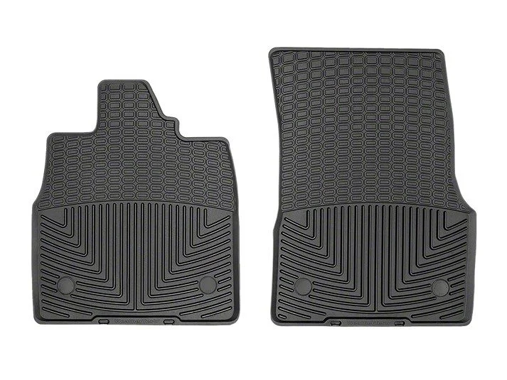 Weathertech All-Weather Front Rubber Floor Mats; Black (20-26 Corvette C8)