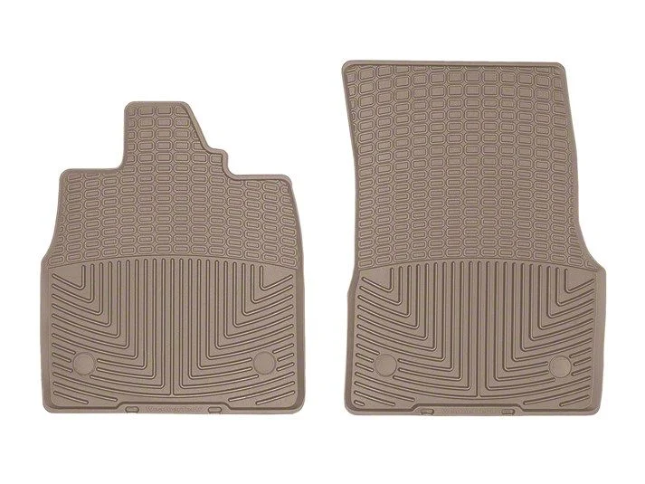 Weathertech All-Weather Front Rubber Floor Mats; Tan (20-26 Corvette C8)