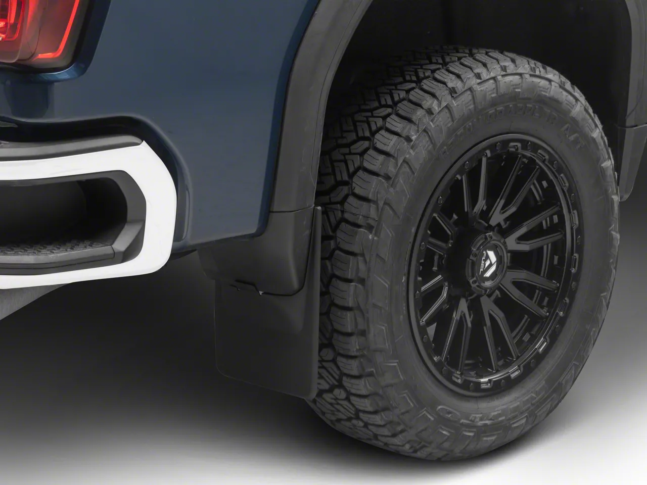 Weathertech No-Drill Mud Flaps; Front and Rear; Black (20-26 Sierra 3500 HD SRW)