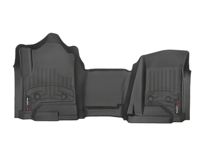 Weathertech DigitalFit Front Over the Hump Floor Liner for Vinyl Floors; Black (15-19 Silverado 3500 HD Crew Cab)