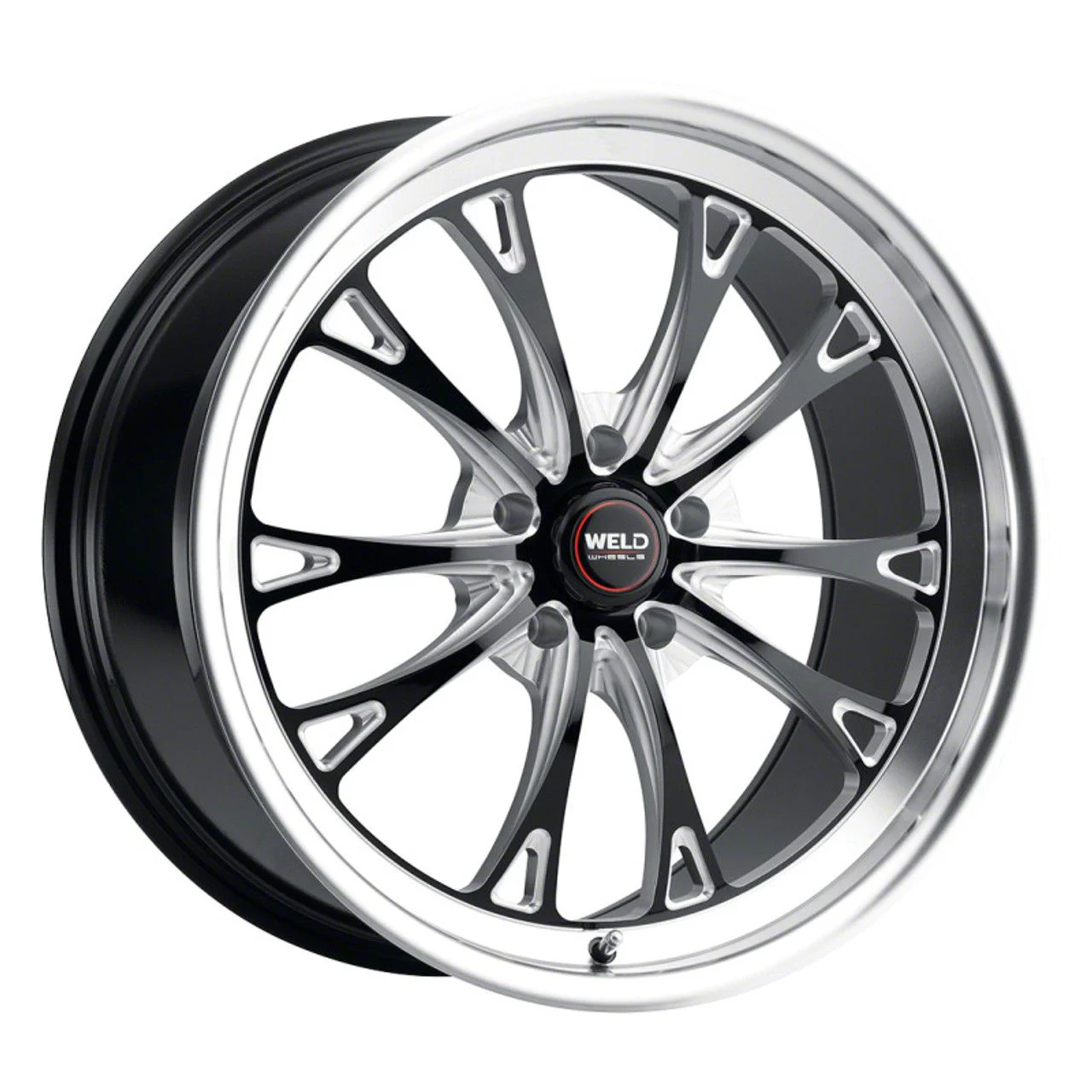 WELD Performance Belmont Gloss Black Milled Wheel; Rear Only; 20x10.5; 20mm Offset (11-23 RWD Charger, Excluding Widebody)