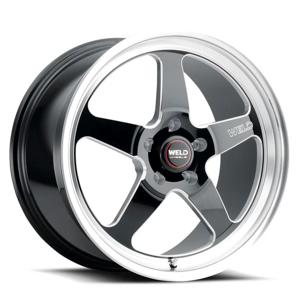 WELD Performance Ventura Gloss Black Milled Wheel; Rear Only; 20x10.5; 20mm Offset (06-10 RWD Charger)
