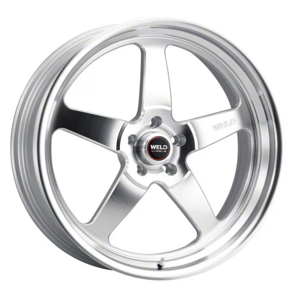 WELD Street Performance Ventura Gloss Silver Machined Wheel; 20x9; 20mm Offset (11-23 RWD Charger, Excluding Widebody)