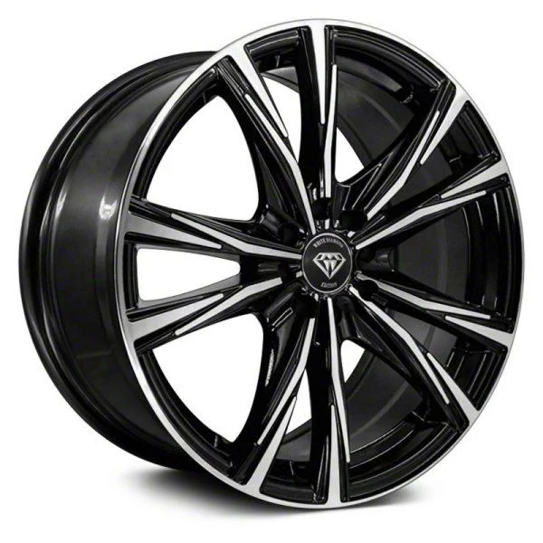 White Diamond WD2750 Gloss Black Machined Wheel; 22x9.5; 20mm Offset (06-10 RWD Charger)
