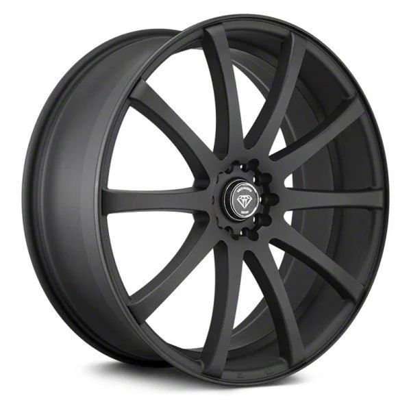 White Diamond W3196 Matte Black Wheel; 22x9; 20mm Offset (11-23 RWD Charger, Excluding Widebody)