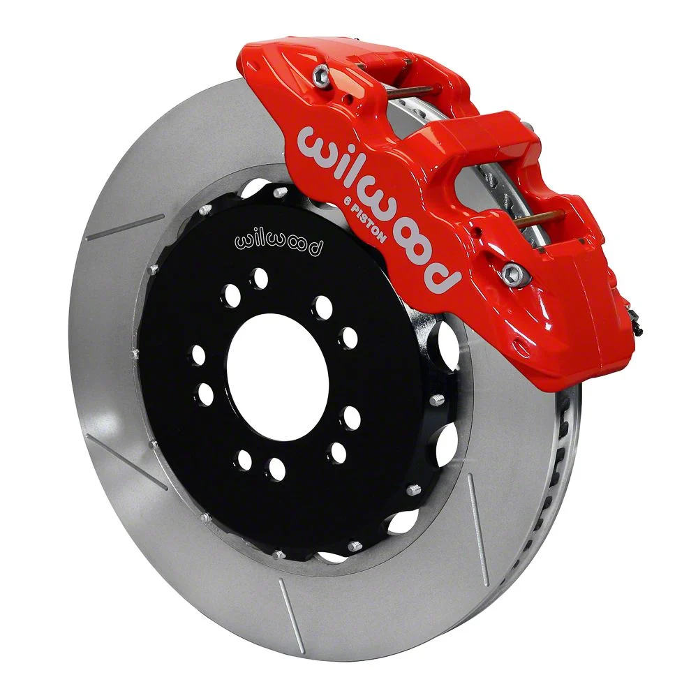 Wilwood AERO6 Front Big Brake Kit with 15-Inch Slotted Rotors; Red Calipers (14-19 Corvette C7)