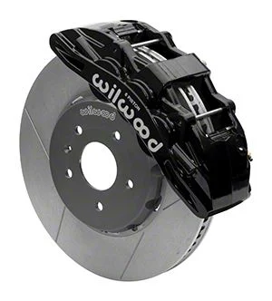 Wilwood SX6R Dynamic Front Big Brake Kit with 14-Inch Slotted Rotors; Black Calipers (14-19 Corvette C7)