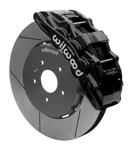 Wilwood SX6R Dynamic Front Big Brake Kit with 15-Inch Slotted Rotors; Black Calipers (14-19 Corvette C7)