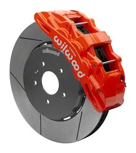 Wilwood SX6R Dynamic Front Big Brake Kit with 15-Inch Slotted Rotors; Red Calipers (14-19 Corvette C7)