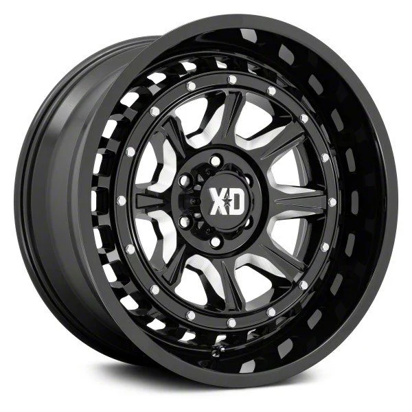 XD Outlander Gloss Black Milled 6-Lug Wheel; 20x10; -18mm Offset (19-23 Ranger)