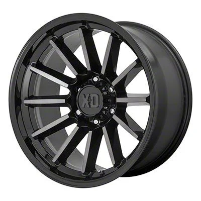 XD Luxe Gloss Black Machined with Gray Tint 6-Lug Wheel; 20x9; 18mm Offset (21-26 Tahoe)