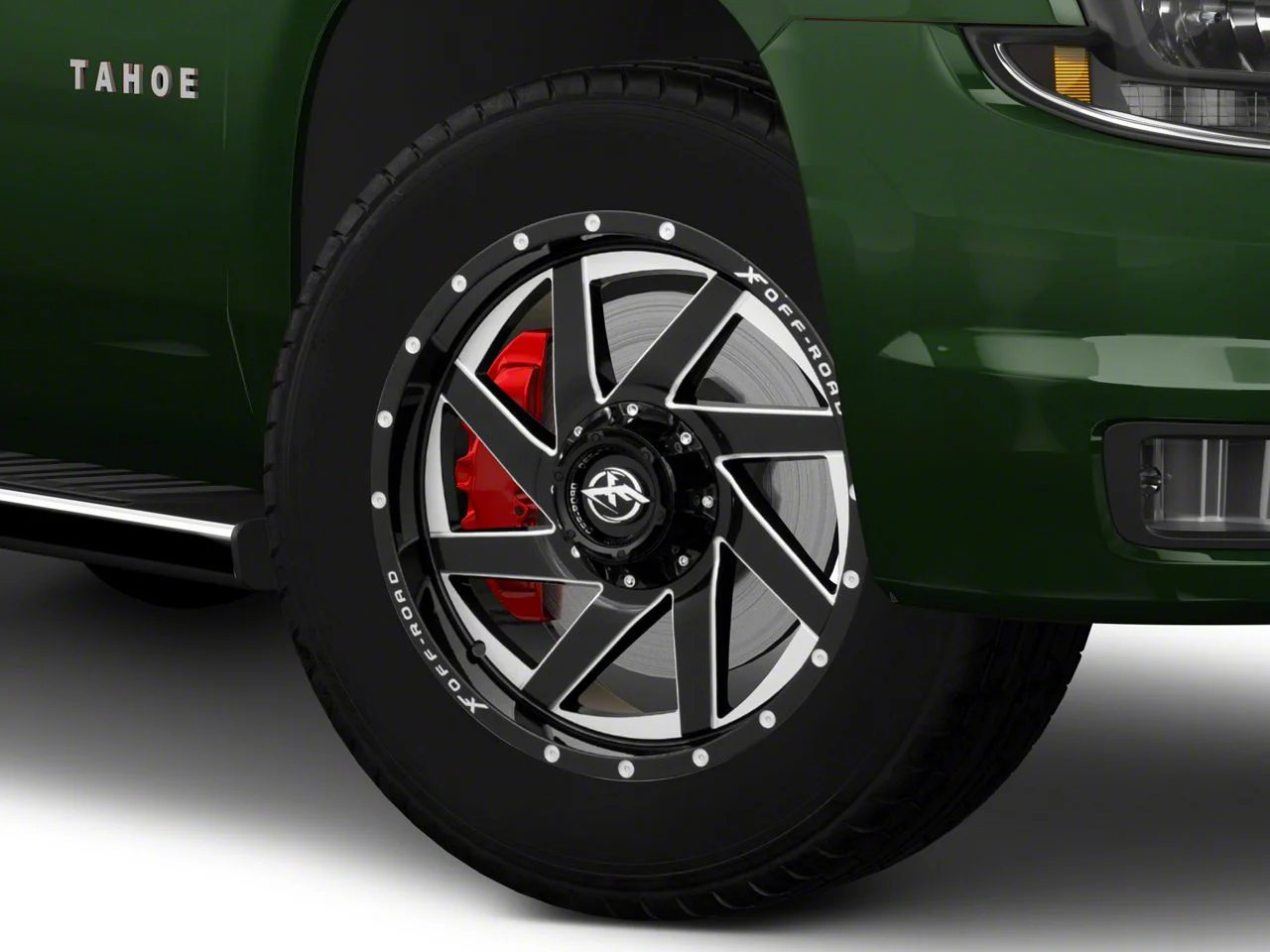 XF Offroad XF-205 Gloss Black Milled 6-Lug Wheel; 20x9; 0mm Offset (15-20 Tahoe)