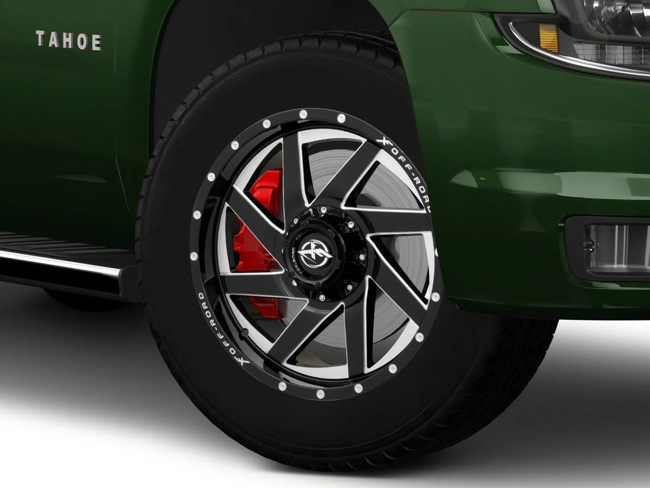XF Offroad XF-205 Gloss Black Milled 6-Lug Wheel; 20x9; 12mm Offset (15-20 Tahoe)