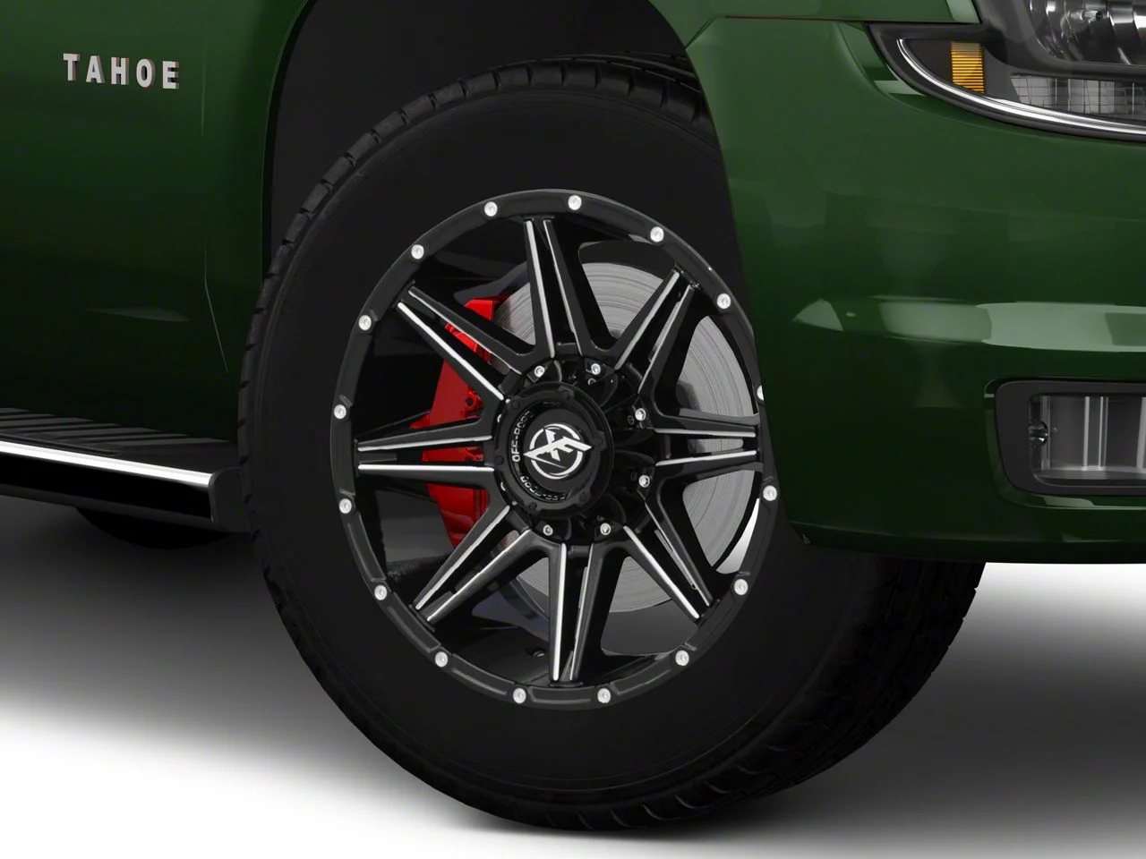 XF Offroad XF-220 Gloss Black Milled 6-Lug Wheel; 20x10; -24mm Offset (15-20 Tahoe)