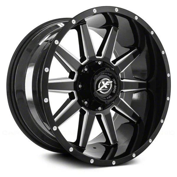 XF Offroad XF-219 Gloss Black Milled 6-Lug Wheel; 18x9; 12mm Offset (19-23 Ranger)